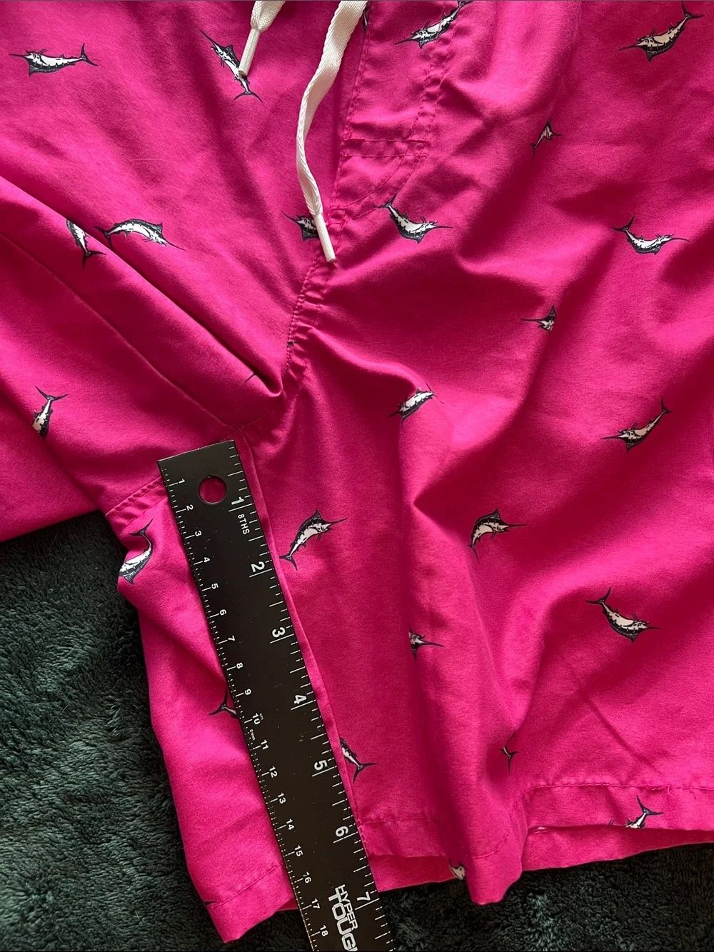 Old Navy Hot Pink Marlin-Print Swim Trunks